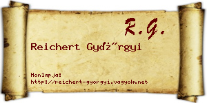 Reichert Györgyi névjegykártya