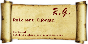 Reichert Györgyi névjegykártya